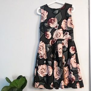 Floral Purple knee length dress
